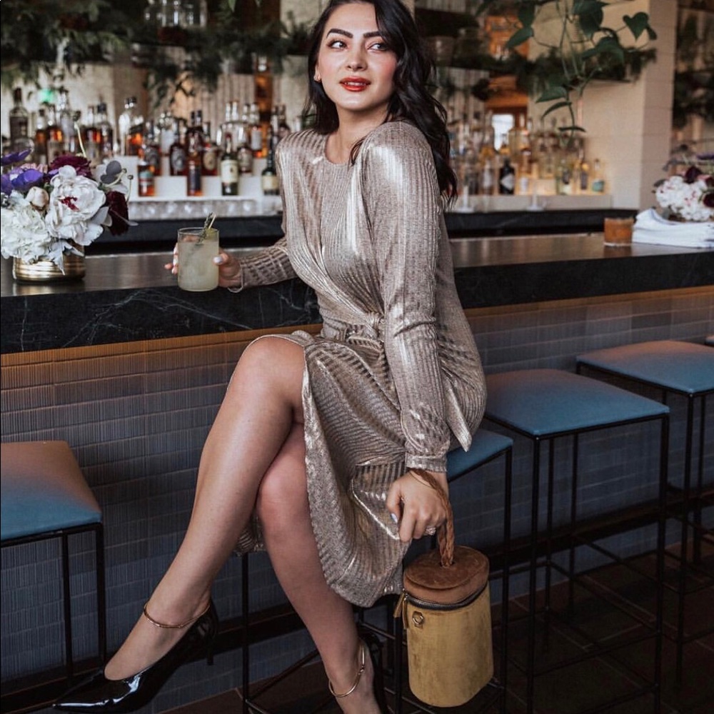 Golden metallic dress